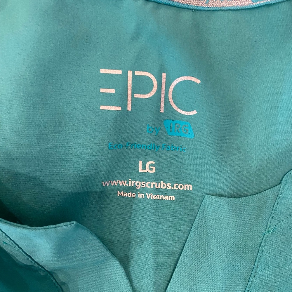 EPIC Seafoam green Scrub Top